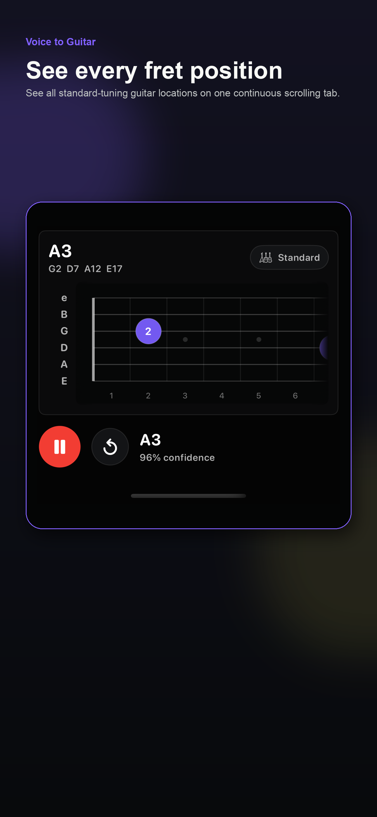 Guitar tab positions screenshot